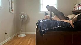 Lightskin big booty bent over for doggystyle sucking monster cock