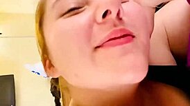 Blue-Eyed Girlfriend Sparks Intense Homemade Interracial Action