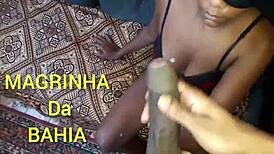 Well-Endowed Cums On Hot Brunette