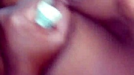 Mature Ebony Titfuck in Car