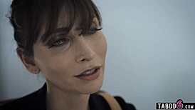 Employee Corners Boss and Fucks Transgender Wife in Doggy Style Over Desk