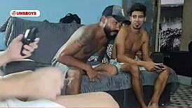 Curious Straight Friend Fucks Two Guys