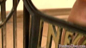 bare feet shining at the gym