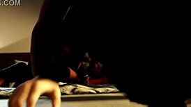 Sexy Asian MILF enjoys tight pussy lesbian anal with double-headed dildo in 3D porn.