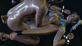 Chun Li Endures Hardcore Penetration in 3D Fight