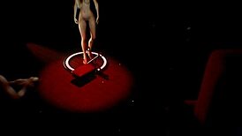 bondage bdsm in 3d hentai with deepthroat action. rough face fucking unfolds.