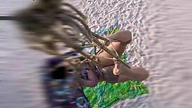 shibari at public beach with lordshibarifloripa feels so daring