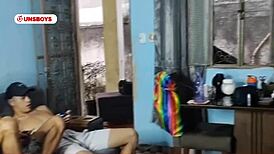 Curious Straight Friend Fucks Two Guys