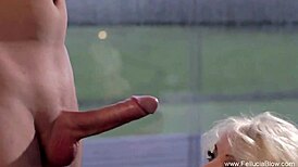 inspirational brunette babe craved a cum-filled blowjob session with intense sucking