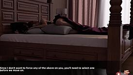 Redhead's shaved pussy; unexpected pregnancy in cartoonish 3D game