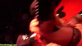 Extreme Lesbian Sex On Public Stage With Kissing.