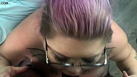 Bbw Goth Sasha Enjoys Black Cock