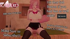 cat girl kanako discovers dick and tests fit