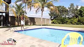 The pool guy left me all wet and sticky.