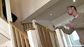 British MILF Sucks Big Cock in Shop