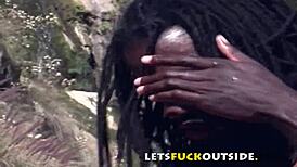 Let's fuck outside - bbc fucks her real good 😏