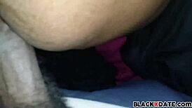 догги-стайл с чёрной сучкой