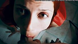 Trick or treat turns into a fun night with red riding hood after halloween party