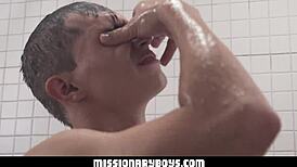 Mormonboyz - horny priest slams a boy’s tight butthole in steamy shower action