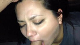 In this pov homemade scene, brunette teen 18+ sucks big cock before getting facial.