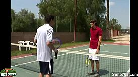 Raw Passion as Tennis Gay Jocks Fuck Outdoors