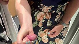 Sloppy blowjob on train