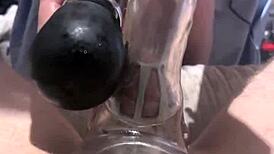 caged COCK teased relentlessly in the SLEEVE