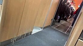 Sloppy blowjob on train