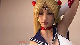 bloody passion cap 17 - my stepsister sends me photos of her cosplay as sailor moon