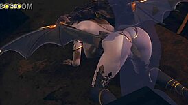 I watch hentai where succubus deepthroats green monster in doggystyle till cumshot