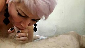 Hot mature bitch with big tits reaches intense orgasm in close-up shots