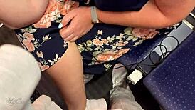 Sloppy blowjob on train
