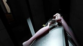 Let's Play the Pathologist - Demo of Hairless Lesbian Fun. Shaved Pussy and Big Tits Await!