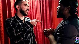 My friend bent over, getting fucked while her hubby watches