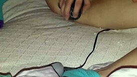 this amateur solo session with a hairy pussy using rabbit toy for intense masturbation