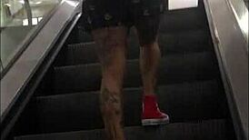 Milly Lascy with vibrator in shopping