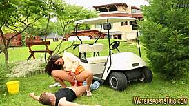 Glamorous Slut Pissed Over in Outdoor Hardcore Action