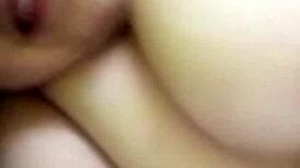 Horny bbw shows tits and vagina on video call 😍