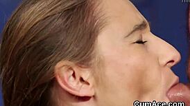 Foxy Honey Receives Cumshot Facial And Swallows Jism