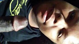 early morning sucking black cock feels so intense