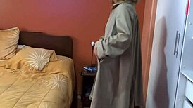 i show my husband my clothed ass and the cuckold gets excited