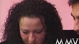 Brunette Bitch Takes Two Cocks!