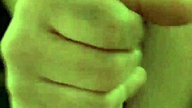 Girlfriend rubs big cock during prostate play.