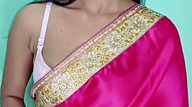 SHAREE WALI INDIAN VILLAGE BHABHI NE BOHOT MAJHA LIYE CHUT CHATAI KI