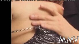 Brunette Bitch Takes Two Cocks!