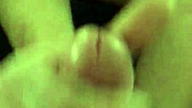 Girlfriend rubs big cock during prostate play.