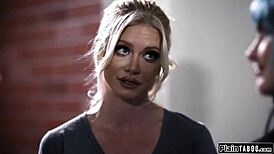 does busty cheating tenant lick milf landlord?