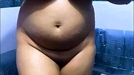 Indian Wife Bathes on Saturday Before Heading to Office Routine