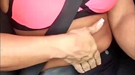 Blonde slut cumming in the car, want to join?