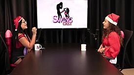 Brazilian Sheer Red Lingerie Glamour Compilation Christmas Special